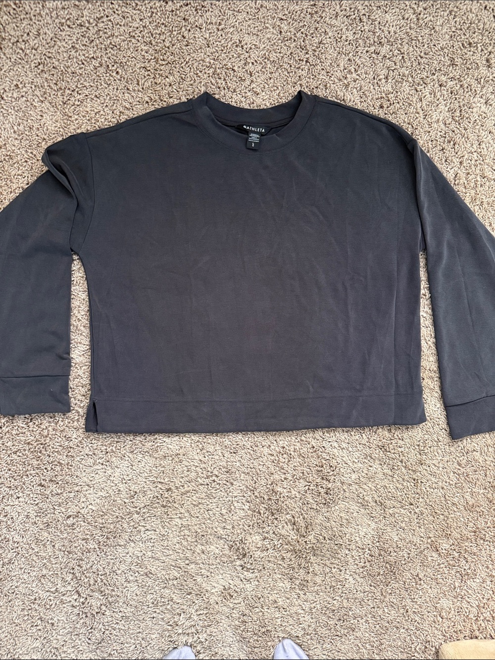 Athleta Men's Black Crewneck Sweatshirt - Long Sleeve Pullover